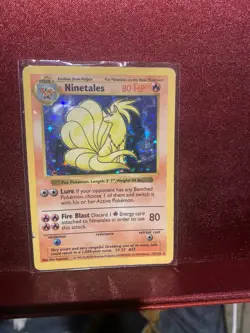 Pokemon TCG Ninetales 12/102 Base Set Holo Rare 80 HP 1999 English Ken Sugimori - Image 1