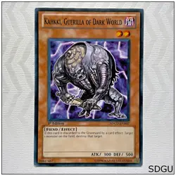 Kahkki, Guerilla of Dark World - SDGU-EN007 - Common 1st Edition Yugioh - Image 1