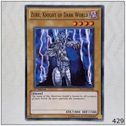 Zure, Knight of Dark World - SDGU-EN004 - Common 1st Edition Yugioh - Image 1