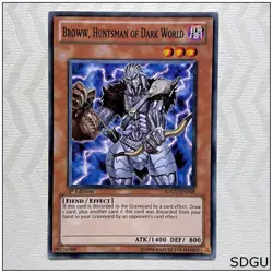 Broww, Huntsman of Dark World - SDGU-EN009 - Common 1st Edition Yugioh - Image 1