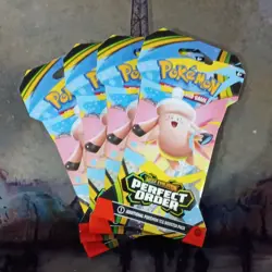 Pokemon TCG 4 Booster Packs Perfect Order Mega Evolution English - Image 1