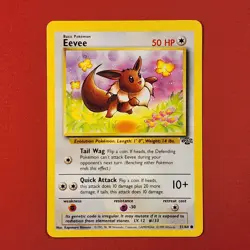5-08-13 PWE pokemon unplayed 1999 jungle 51/64 eevee . (A) - Image 1