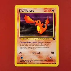 5-08-13 PWE pokemon unplayed 2000 team rocket 50/82 charmander . (C) - Image 1