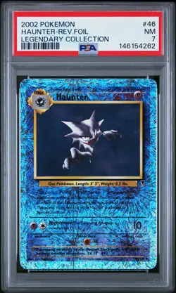 2002 POKEMON LEGEND COLL #46 HAUNTER-REVERSE FOIL PSA 7 - Image 1