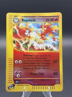 2002 Pokemon Rapidash 62/165 Expedition Reverse Holo Rare LP/MP - Image 1