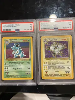 Pokemon TCG Vintage Holo PSA Nidoqueen And Magneton Fossil - Image 1
