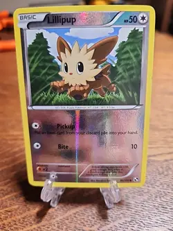 Lillipup 80/114 Black White Reverse Holo MP 2011 Pokemon TCG - Image 1