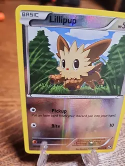 Lillipup 80/114 Black White Reverse Holo MP 2011 Pokemon TCG - Image 2