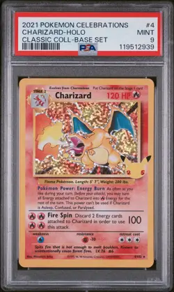 2021 Pokemon Celebrations Classic Collection Holo Charizard #4 PSA 9 - Image 1