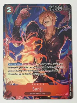 One Piece TCG “Errata” Sanji OP01-013 Parallel Alt Art English Romance Dawn - Image 1