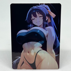High School DxD Akeno Himejima Goddess Anime Waifu ACG Foil Card - Image 1