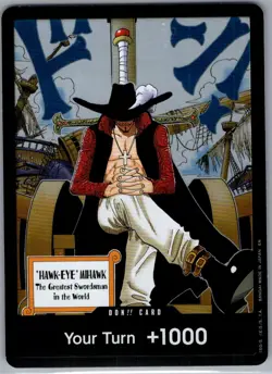 DON!! Card Foil (Dracule Mihawk) English The Azure Sea's Seven - One Piece - NM - Image 1