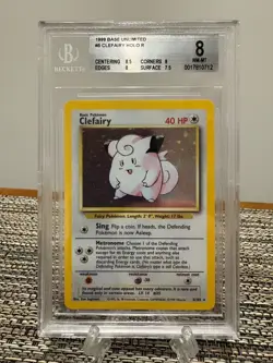 #5 Clefairy Holo Rare Card | 1999 Pokemon Base Set Unlimited | BGS 8 NM-MT - Image 1