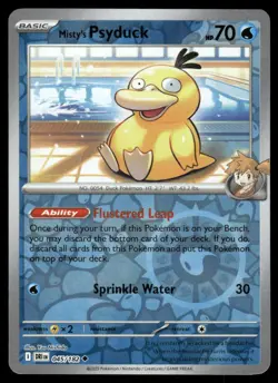 Pokemon Cards Misty's Psyduck 045/182 Reverse Holo Destined Rivals Uncommon NM - Image 1