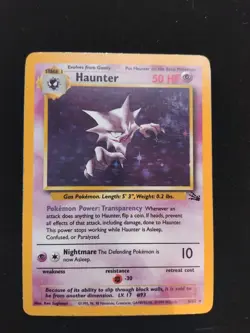 LP 1999 Pokemon TCG Haunter 6/62 Fossil Unlimited Holo Rare Card - Image 1
