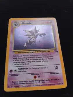 LP 1999 Pokemon TCG Haunter 6/62 Fossil Unlimited Holo Rare Card - Image 2