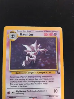 LP 1999 Pokemon TCG Haunter 6/62 Fossil Unlimited Holo Rare Card - Image 4