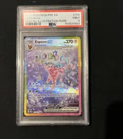 Pokemon TCG Espeon EX Prismatic Evolutions Holo Card 155/131 PSA 9 Mint - Image 1
