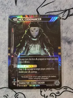 Neuroscape Hex, Codemancer GEN Iconic Hacker Card 001/255 QR FOIL Holo - Image 1