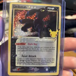 Pokemon TCG Umbreon Star Celebrations Holo Card 17/17 Classic Collection - Image 1