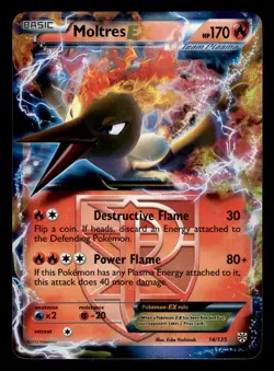 Moltres EX 14/135 Ultra Rare Plasma Storm Pokemon Card - Image 1