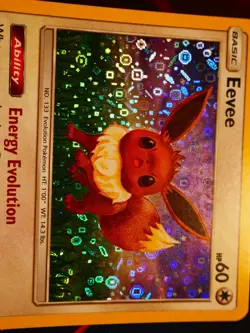LP/MP Pokemon (Sequin Holo)EEVEE Card SUN MOON Set 101/149 General Mills Promo#4 - Image 3