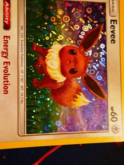 LP/MP Pokemon (Sequin Holo)EEVEE Card SUN MOON Set 101/149 General Mills Promo#4 - Image 4