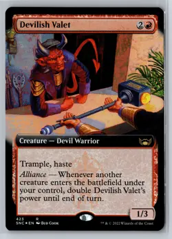Devilish Valet (Extended Art) Holo R Streets of New Capenna 423 NM - Image 1