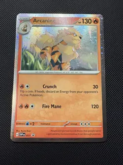 Arcanine SVP011 Black Star Promo Cosmo Holo Pokemon Card - Image 1