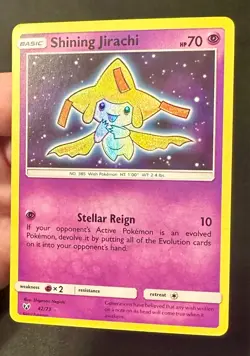 Shining Jirachi 42/73 2017 S&M Shining Legends Pokemon Card TCG Holo Rare - Nm - Image 2