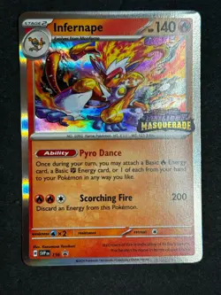 Infernape SVP 116 Prerelease Promo Twilight Masquerade Pokemon TCG NM w/ dent - Image 1