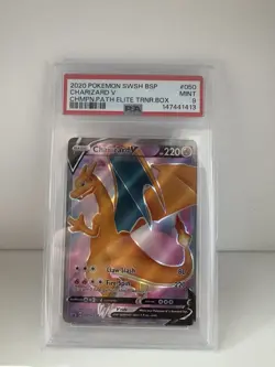 2020 Pokemon TCG Charizard v SWSH PSA 9 - Image 1