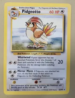 1999 Pokemon Base Set Rare non-holo Pidgeotto 22/102 BsPd02 - Image 1