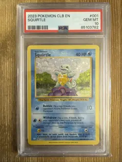 Squirtle 001/034 CLB Pokemon Trading Card Game Classic Collection PSA 10 - Image 1