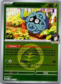 Carte Pokemon Saquedeneu d'Erika 007/217 - Reverse 2026 - Image 1