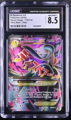 2016 Pokemon XY Steam Siege Full Art M Gardevoir EX #112 CGC 8.5 NM-MT+ - Image 1