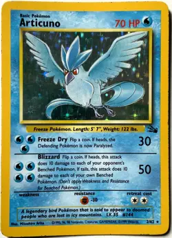 Articuno Holo 2/62 - Fossil - 1999 Pokemon (LP) - Image 1