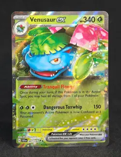 Pokemon TCG Stellar Crown Venusaur EX Double Rare Holo 001/142 Nintendo - Image 1