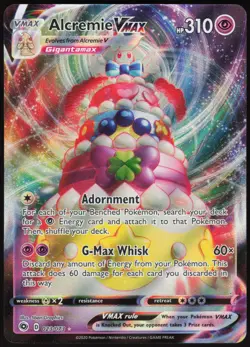 Alcremie VMAX 023/073 Holo VMAX Rare Champion's Path Pokemon Near Mint - Image 1
