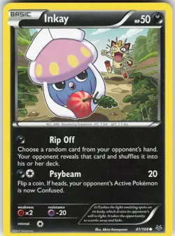 Inkay 41/108 Common Roaring Skies Pokemon Lightly Played - Image 1