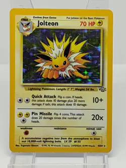 Pokemon TCG Jolteon Jungle 4/64 Holo Unlimited Holo Rare WOTC MP - Image 1