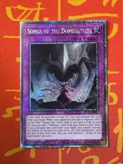 YUGIOH SONGS OF THE DOMINATORS PLATINUM SECRET RARE NM RA05-EN081 - Image 1