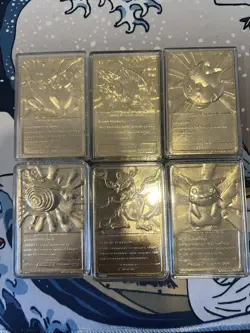 Pokemon 23k Gold Plated 1999 BK Promo Complete Set Of 6 Cards - Image 2