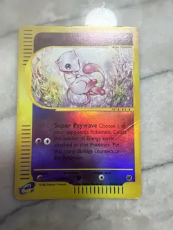 Pokemon Mew 055/165 Expedition Base Set Rare Reverse Holo Psychic Card 2002 - Image 1
