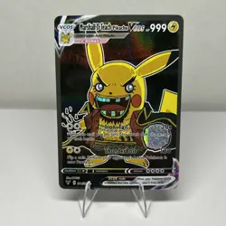 Pikachu Black Beard Pokemon Card Holo GX VSTAR VMAX GX EX TRAINER Cosplay ART 13 - Image 1