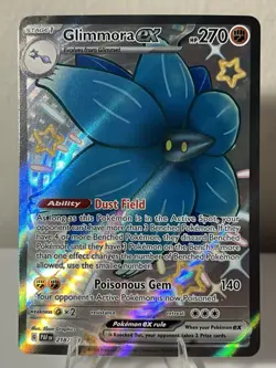 Glimmora ex Shiny Ultra Rare SV: Paldean Fates 218/091 Pokemon TCG - Image 1