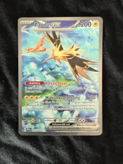 Zapdos EX 202/165 Scarlet & Violet 151 Special Illustration Rare NM/Mint - Image 1