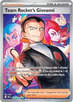 Pokemon Team Rocket's Giovanni 238/182 Sv10 Destined Rivals Holo Full Art NM - Image 1