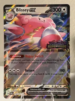 Blissey EX 134/167 Twilight Masquerade Stamped Double Rare Pokemon TCG - Image 1