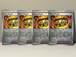 4x Brave Bangle Reverse Holo Playset 080/086 White Flare Pokemon TCG - Image 1